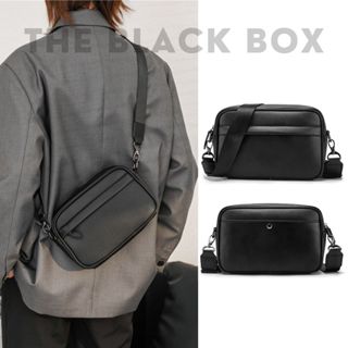 Túi Đeo Chéo Nam Chất Liệu Da PU Xịn Dạng Hộp Màu Đen Trơn Phong Cách Hàn Quốc Cao Cấp Mã DT01 - The Black Box