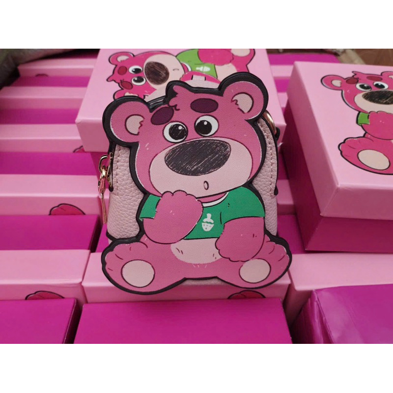Túi da đeo chéo gấu dâu lotso
