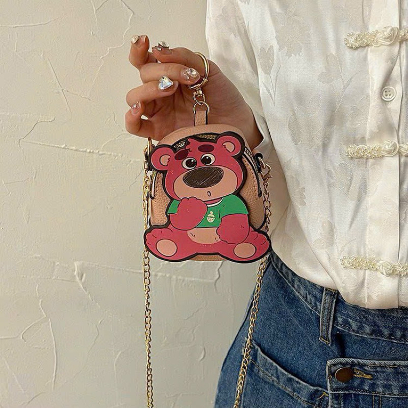 Túi da đeo chéo gấu dâu lotso