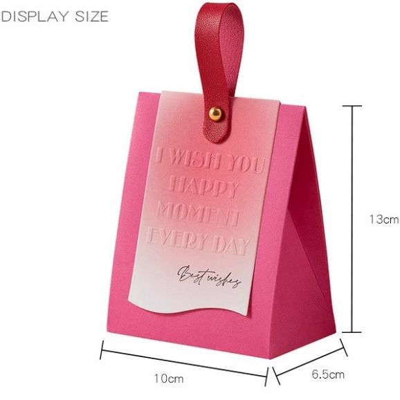 Túi hộp quà kỷ niệm mini có quai xách Wish you happy moment Hy Hy Store