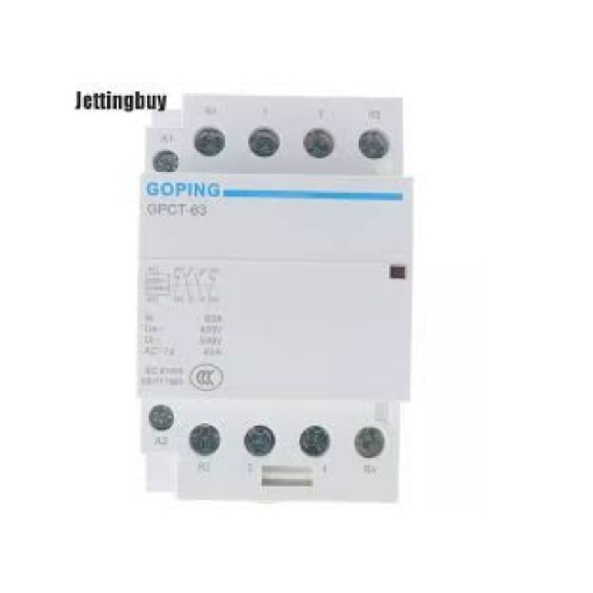 Khởi động từ contactor GoPing 2NO/2NC 63A làm bộ chuyển mạch nhanh không gây mất điện cầu dao đảo chiều tự động