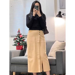 Chân váy bút chì dáng dài - dạ ép phong cách ulzzang Hàn Quốc