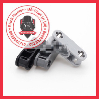 Phụ kiện gạch part moc : combo 2 miếng khớp nối technic màu đen , xám