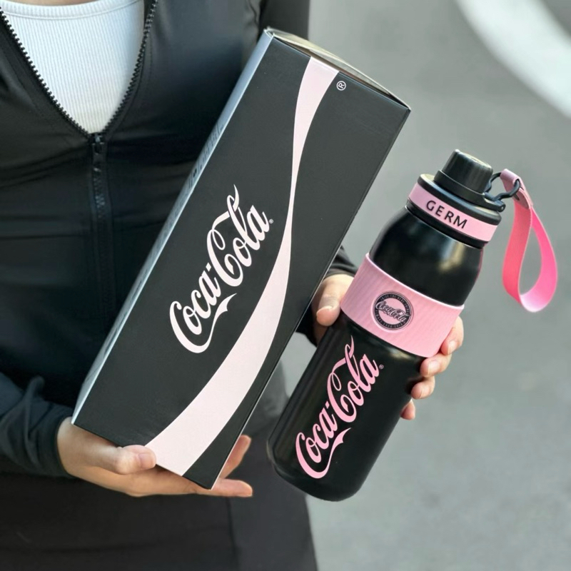 (SẴN-HOẢ TỐC) Bình giữ nhiệt Coca Cola Germ Blackpink 580ml màu đen hồng mẫu mới 2023 chính hãng - Một chút xinh