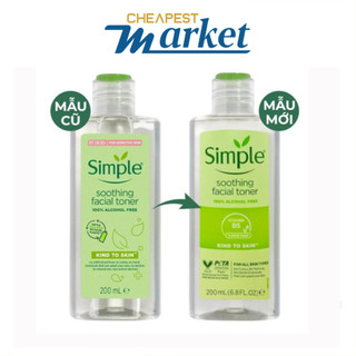 Nước hoa hồng Simple Kind To Skin Soothing Facial Toner 200ml