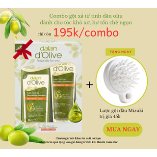 Combo Dầu Gội Xả Từ Tinh Dầu Oliu Cho Tóc Khô & Hư Tổn Dalan D'Olive