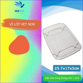 Vỉ lót, tấm lót inox để nuôi vẹt non - đặt vừa thùng a21 / a19...