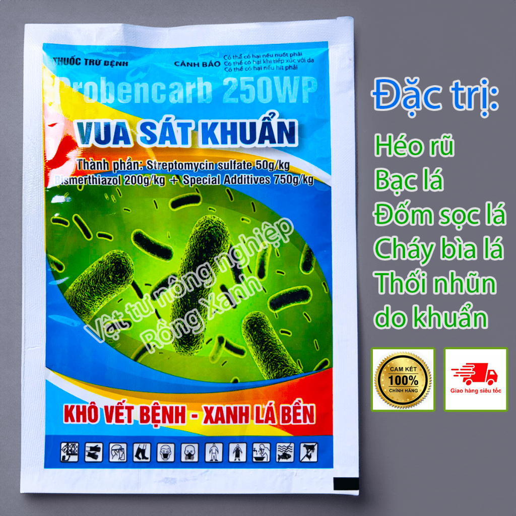 vua sát khuẩn thuốc trừ bệnh héo xanh chết nhanh đốm sọc lá cháy bìa lá