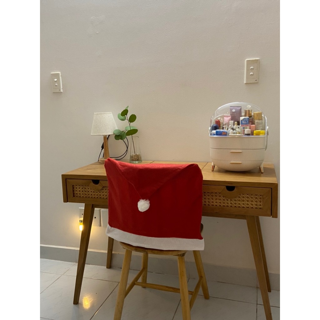Bọc ghế ăn, bọc ghế noel trang trí giáng sinh co giãn mềm mịn chuẩn form dùng được cho toàn bộ ghế đơn bàn ăn