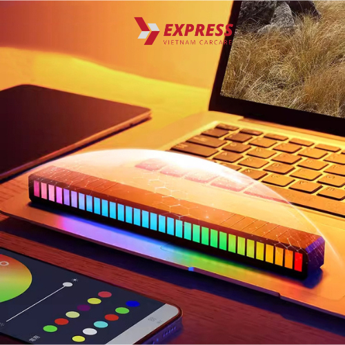 Đèn Led Âm Thanh Ánh Sáng Môi Trường Xung Quanh RGB Máy Tính Chơi Game Máy Tính Để Bàn Kích Hoạt Theo Nhạc Tự Động
