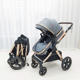 Xe đẩy trẻ em Belecoo gấp gọn , xe đẩy nôi em bé, cho bé dạo chơi mọi nơi