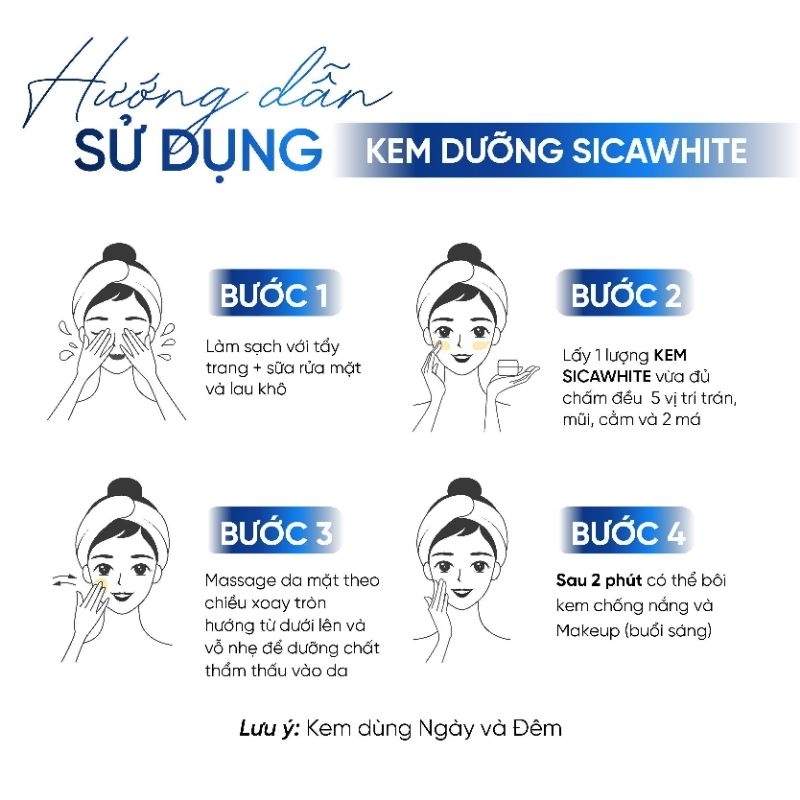 Kem Dưỡng TRẮNG - Mờ THÂM NÁM - Phục hồi da - MINI 6g  và FULL 25g - Chính Hãng Sica White