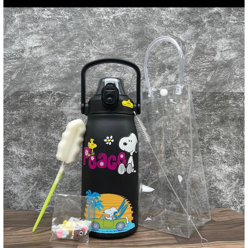 Bình giữ nhiệt 1200ml,inox 316 có quai xách, kèm ống hút