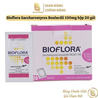 Men vi sinh Bioflora Saccharomyces Boulardii 100mg hộp 20 gói Pháp hỗ trợ tiêu hóa