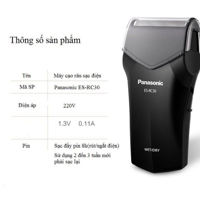 🇻🇳 Máy cạo râu Panasonic ES-RC30 WET/DRY cạo khô và cạo ướt