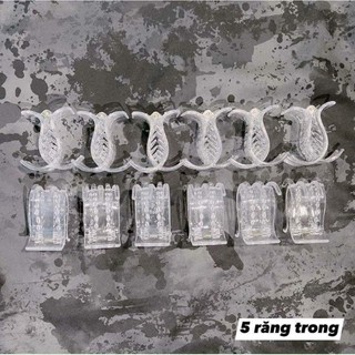 (Bán Sỉ ) 12 Kẹp tóc, Cặp tóc Càng cua 3 Răng Trong Suốt