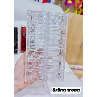 12 Chiếc kẹp tóc càng cua 5 răng trong suốt