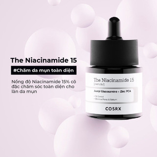 Tinh chất Niacinamide 15% chăm sóc da mụn toàn diện COSRX The Niacinamide 15 Serum 20ml