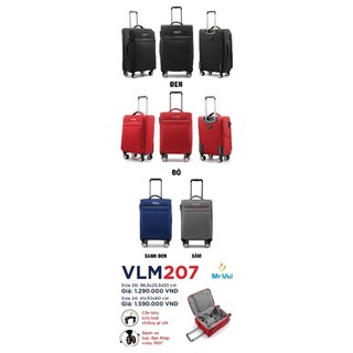 Vali vải Mr Vui 207 size 20 inch (36.5x25.5x53cm)