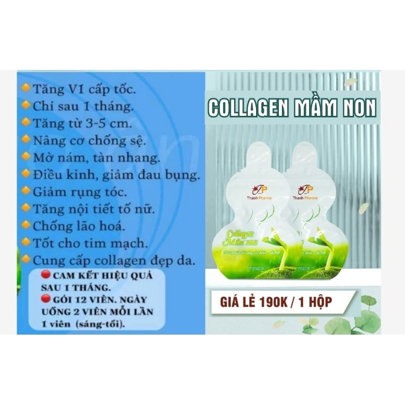 LIỆU TRÌNH 5 GÓI COLLAGEN MẦM NON VÀ 1 LỌ KEM UP SIZE PRO
