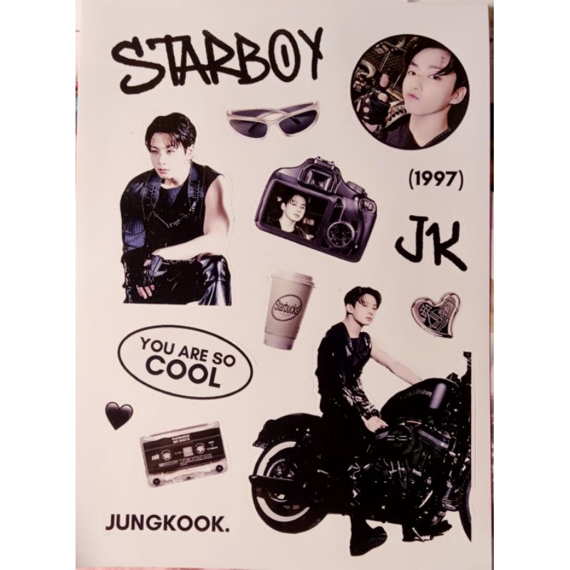 Sticker tấm bé viền, sticker miếng BTS, Vkook, Vmin