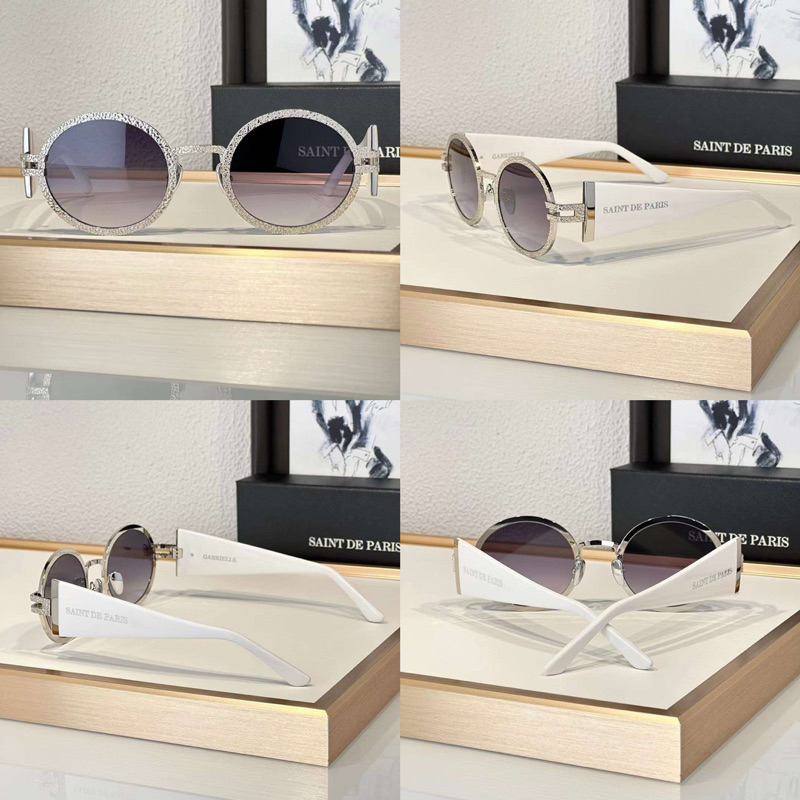 Kính SAINT DE PARIS GỌNG kim loại mắt tròn bạc 18k