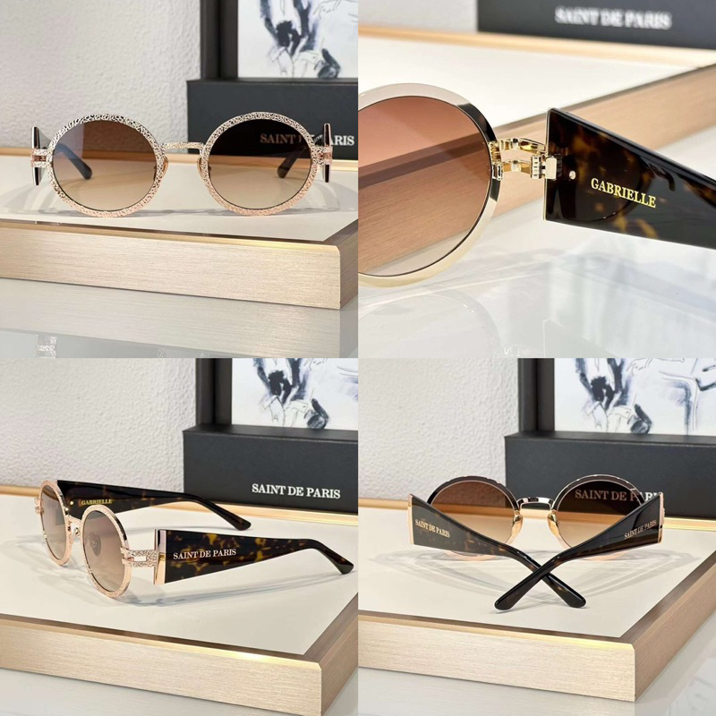 Kính SAINT DE PARIS GỌNG kim loại mắt tròn bạc 18k