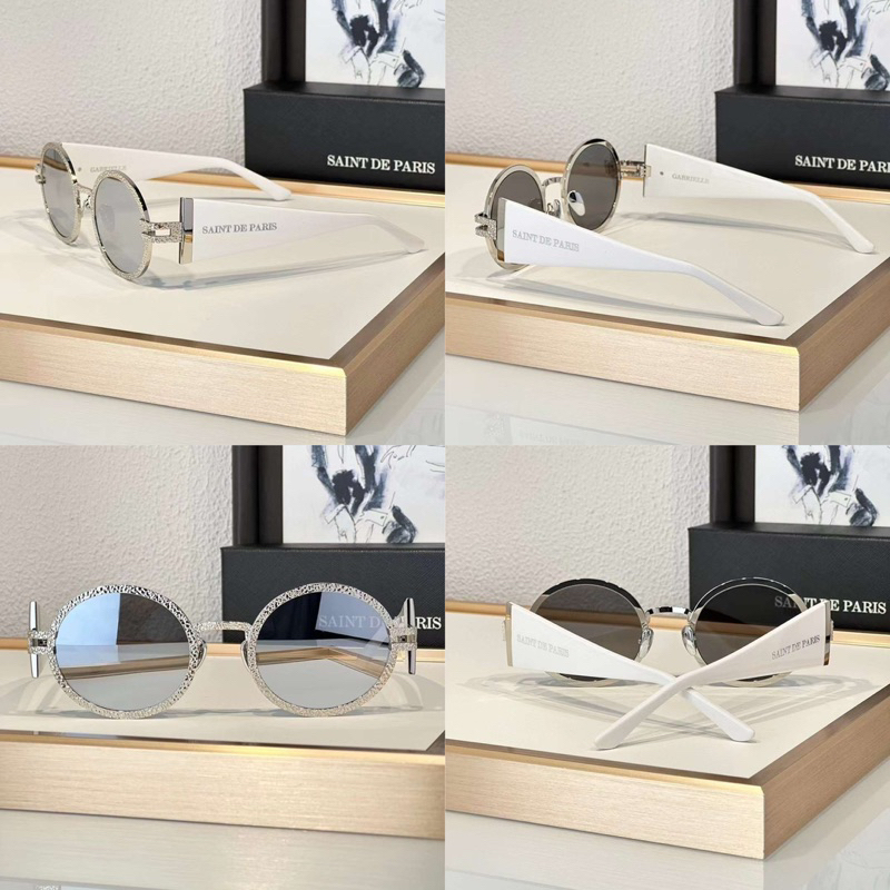 Kính SAINT DE PARIS GỌNG kim loại mắt tròn bạc 18k