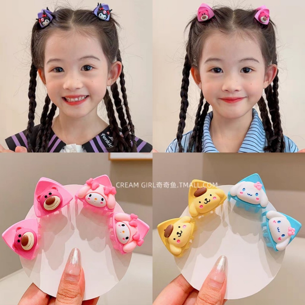 Sét 2 kẹp càng cua hình tai mèo nhiều màu sắc cho bé yêu