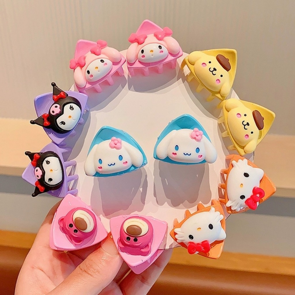 Sét 2 kẹp càng cua hình tai mèo nhiều màu sắc cho bé yêu