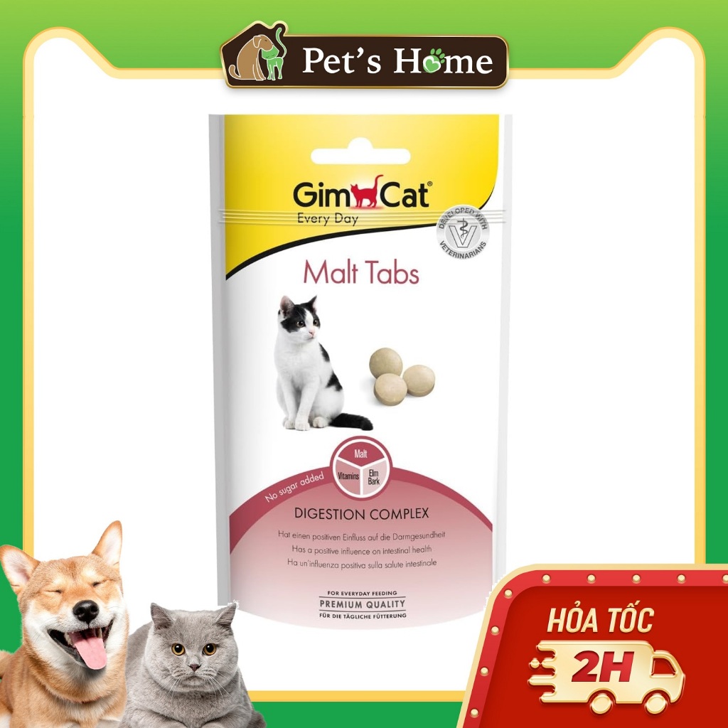 Viên hỗ trợ búi lông cho mèo Gimcat Malt Tabs 40g