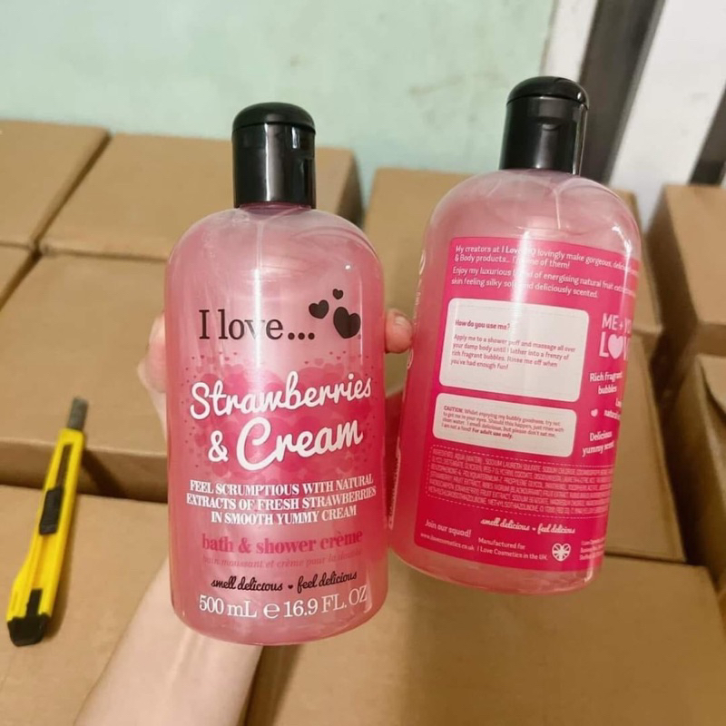 Sữa Tắm I Love Strawberries Cream 500ml Chống Lão Hóa