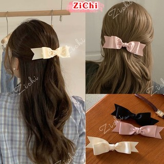 Kẹp tóc nơ ruy băng siêu dễ thương dành cho nữ, kẹp nơ 2 tầng Hàn Quốc Zichi NO19
