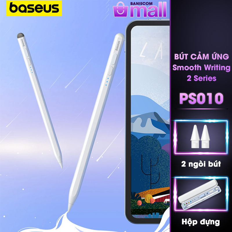 Bút cảm ứng cho ipad Baseus Smooth Writing 2 Series Stylus With LED Indicators Active Wireless Version - BANIECOM