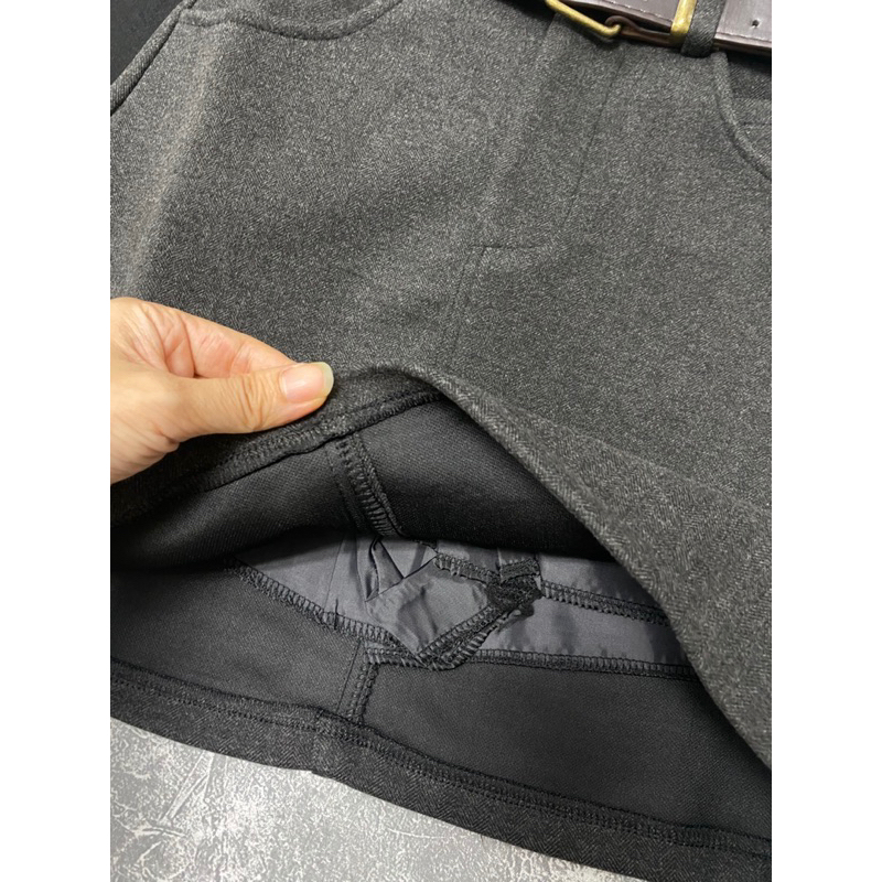 Chân váy dạ chữ A kèm đai QC chất siêu đẹp