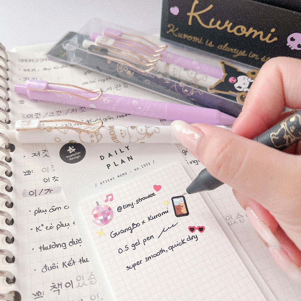 Set 3 bút gel GuangBo x Sanrio Kuromi