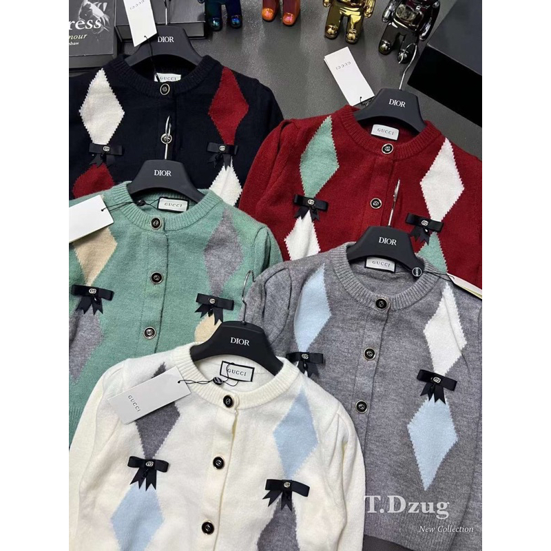 Áo len kẻ trám dài tay QCL1