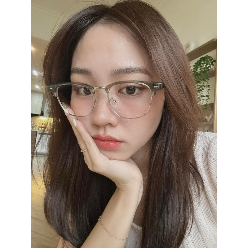 Gọng nhựa clubmaster dày chắc, khung kim loại, gạch 2 bên 2326