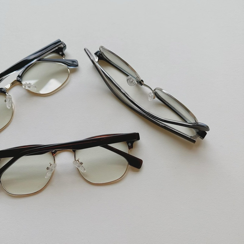 Gọng nhựa clubmaster dày chắc, khung kim loại, gạch 2 bên 2326