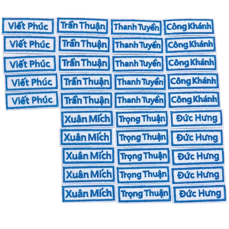 Bảng tên thêu, phù hiệu thêu theo yêu cầu