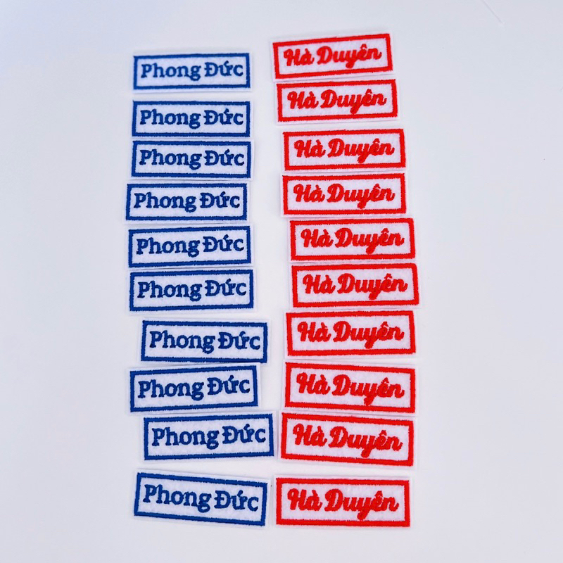 Bảng tên thêu, phù hiệu thêu theo yêu cầu
