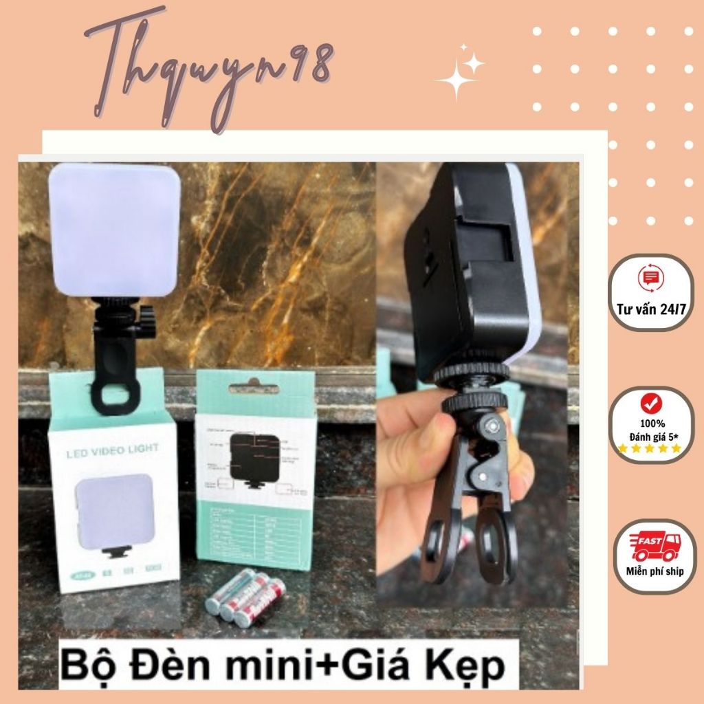 Đèn Led mini AY-49 thế hệ mới hỗ trợ ánh sáng chụp ảnh quay video kẹp lên điện thoại ipad máy tính laptop máy ảnh