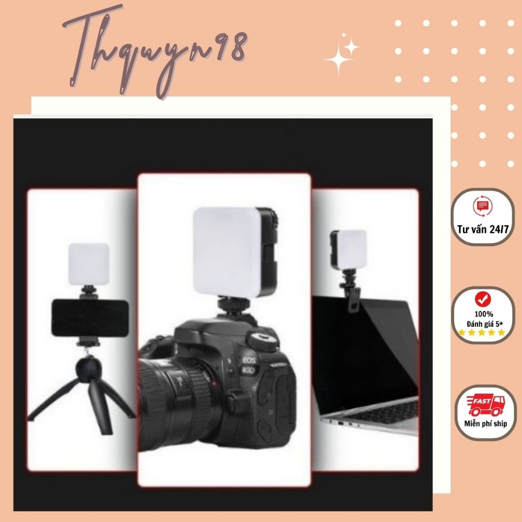 Đèn Led mini AY-49 thế hệ mới hỗ trợ ánh sáng chụp ảnh quay video kẹp lên điện thoại ipad máy tính laptop máy ảnh