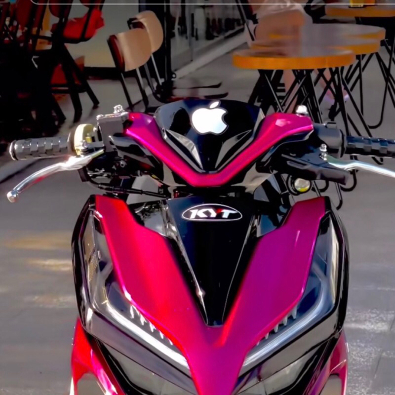 Tem dán xe logo táo hình dán sticker quả táo chất liệu decal chống nước