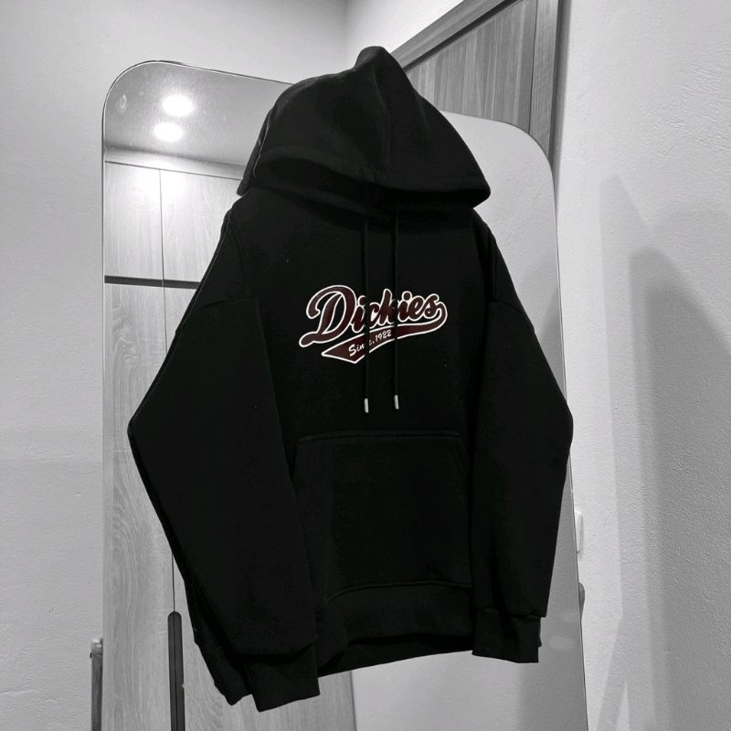 Áo Hoodie Nỉ Bông In Chữ Dickies Form Rộng Mũ Trùm 2 Lớp - Hoodie Nam Nữ Unisex Oversize