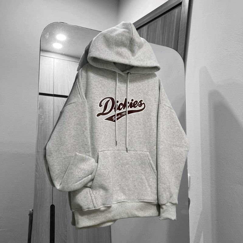 Áo Hoodie Nỉ Bông In Chữ Dickies Form Rộng Mũ Trùm 2 Lớp - Hoodie Nam Nữ Unisex Oversize