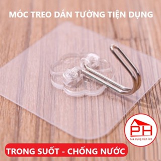 SET 10 Móc treo dán tường trong suốt móc treo đồ siêu dính dùng đa năng - Gia dụng Phước Hòa