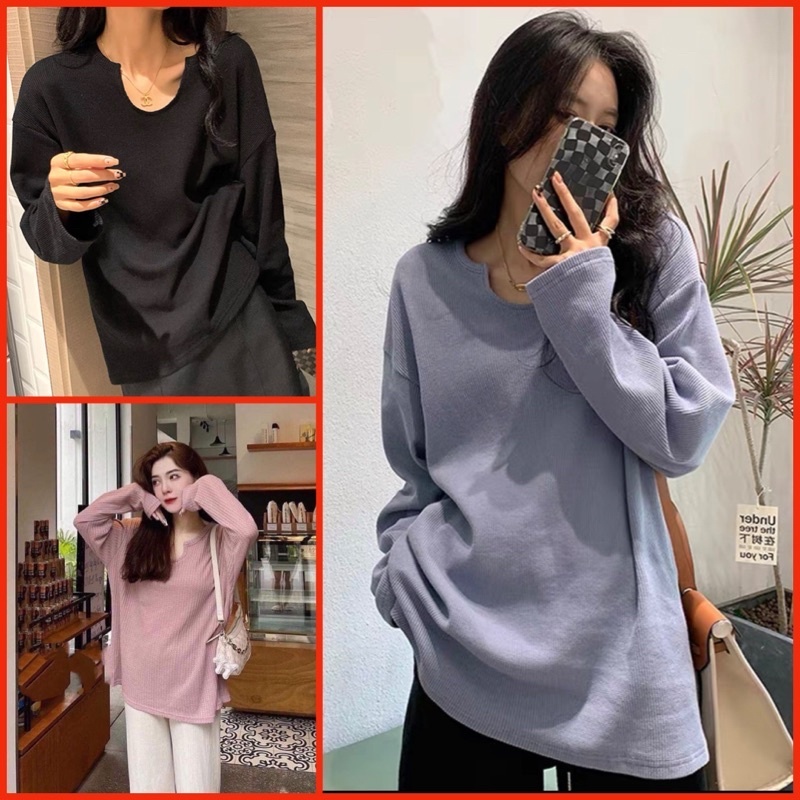 Áo len dài tay nữ FHULA thu đông sweater phong cách Hàn Quốc - MAc boutique