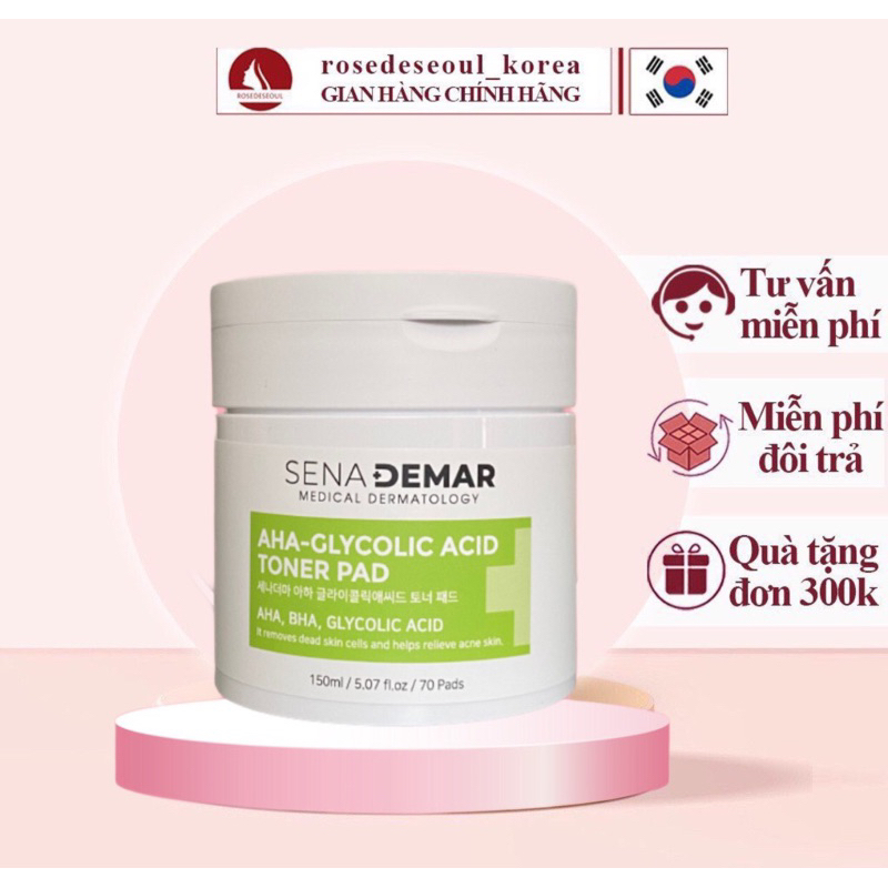 Toner pad senademar giúp sạch dầu cải thiện lỗ chân lông hạn dùng 2026