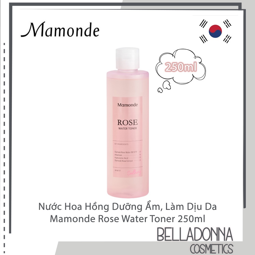 Nước Hoa Hồng Dưỡng Ẩm, Làm Dịu Da Mamonde Rose Water Toner